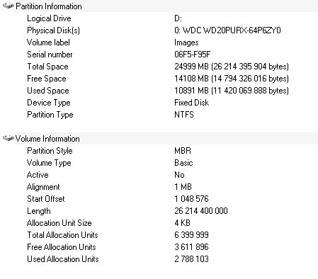 Logical drive information