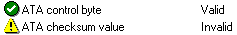 ATA control bytes