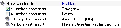 Akusztikai be�ll�t�sok