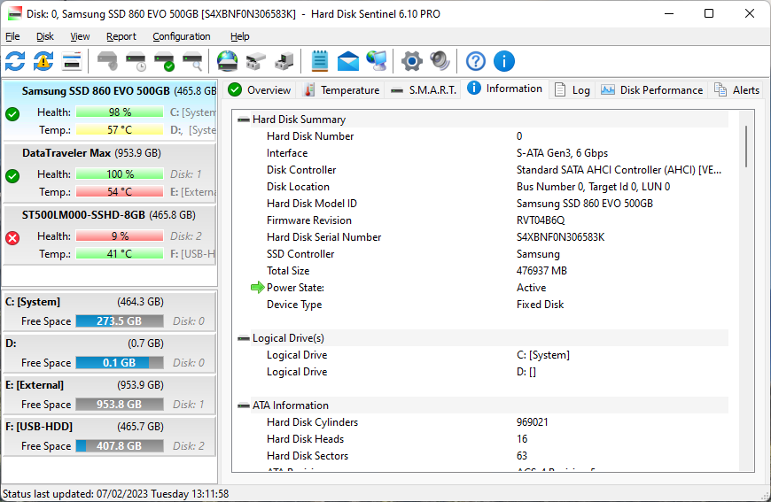 Hard Disk Sentinel 6.10